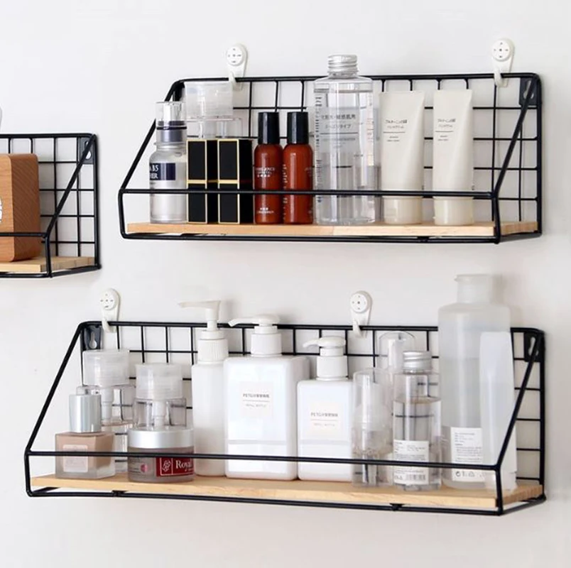 Wooden&Iron Wall Shelf Organizer Holder Kitchen Supplies Hanging Storage Cabinet Organizer for Home/ Bathroom/ Household Items
Wooden&Iron Wall Shelf Organizer Holder Kitchen Supplies Hanging Storage Cabinet Organizer for Home/ Bathroom/ Household Items