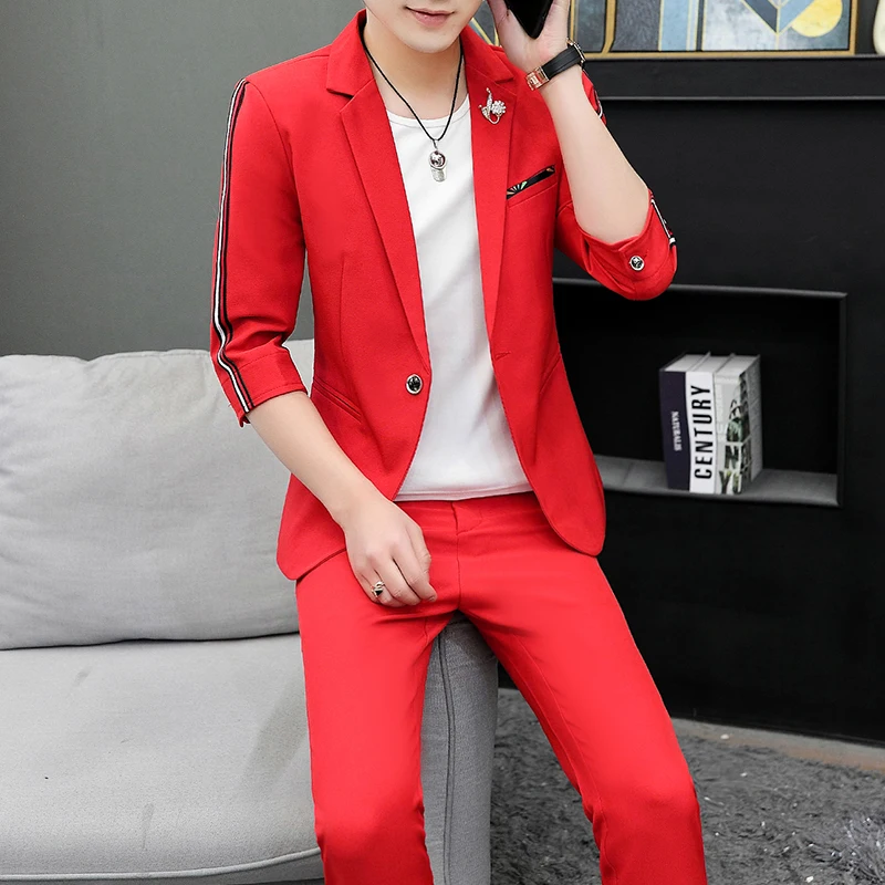 2021 New Summer High Quality Men's Patchwork Single Button Slim Shape High Street Two Piece Men's Suits
2021 New Summer High Quality Men's Patchwork Single Button Slim Shape High Street Two Piece Men's Suits