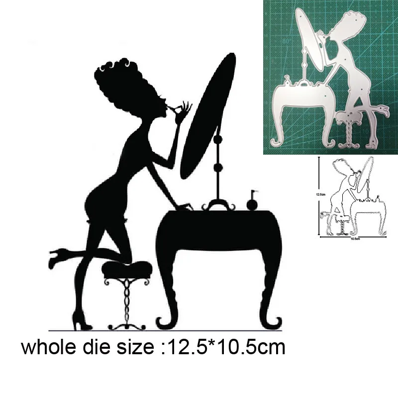 metal cutting dies cut die mold decoration woman makeup mirror Scrapbook dies paper craft knife mould blade punch stencils dies 
metal cutting dies cut die mold decoration woman makeup mirror Scrapbook dies paper craft knife mould blade punch stencils dies