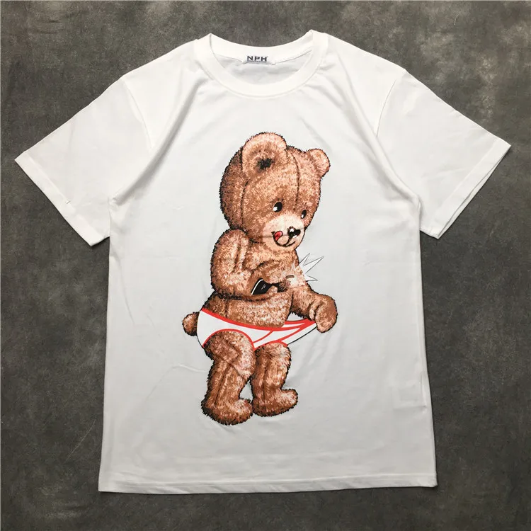 luxury 2020 Men New vogue Doll Bear T Shirts T-Shirt Hip Hop Skateboard Street Cotton T-Shirts Tee Top kenye S-XXL #K54
luxury 2020 Men New vogue Doll Bear T Shirts T-Shirt Hip Hop Skateboard Street Cotton T-Shirts Tee Top kenye S-XXL #K54