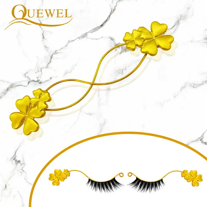 

Quewel False Eyelash Extension Display Board Eyelashes Auxiliary Tool Gold Metal Durable Magnetic Showing Shelf Grafting Holder