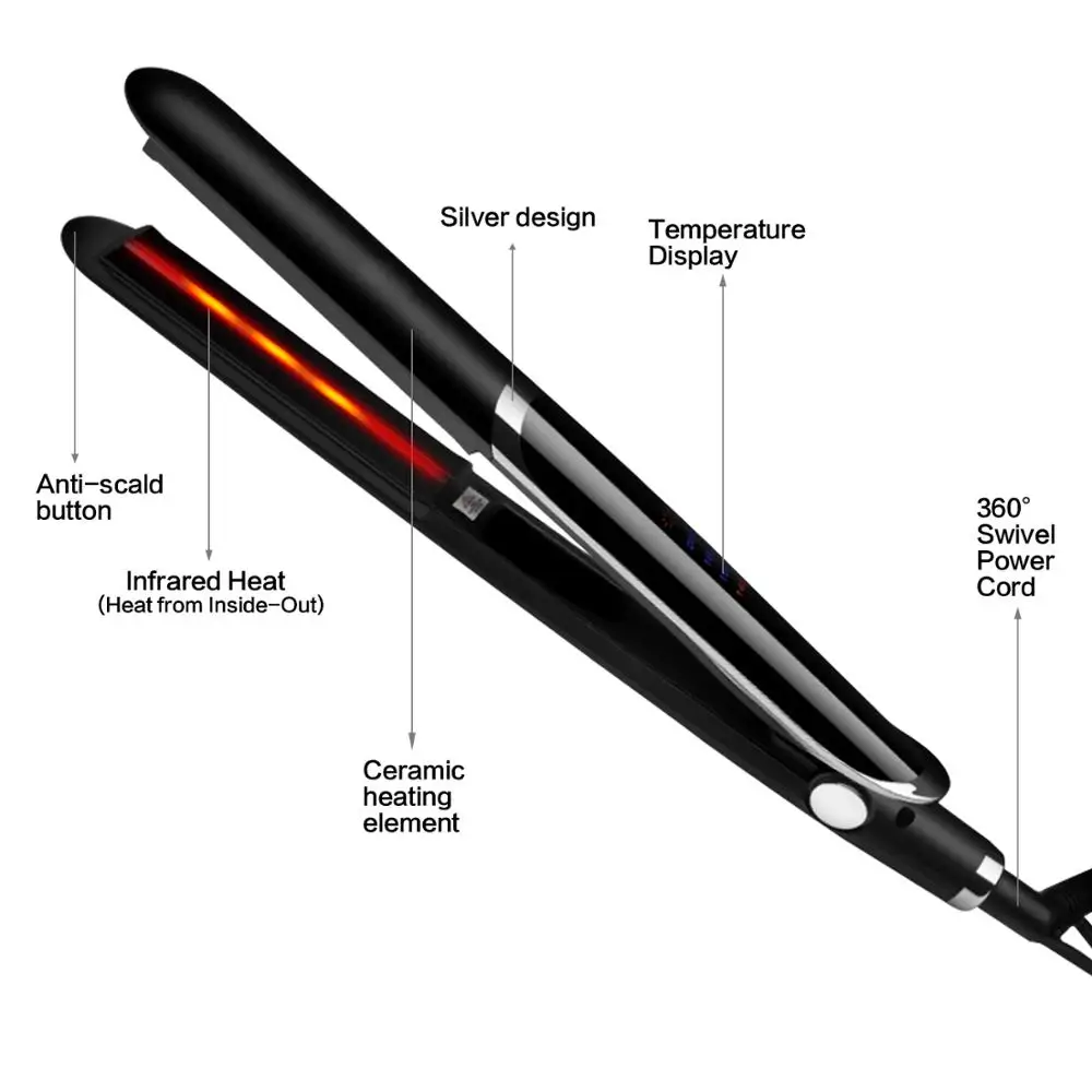Professional Infrare Hair Straightener Ceramic Vapor Hair Flat Iron Steam Hair Straightening Iron Curler Hair Flat Irons
Professional Infrare Hair Straightener Ceramic Vapor Hair Flat Iron Steam Hair Straightening Iron Curler Hair Flat Irons