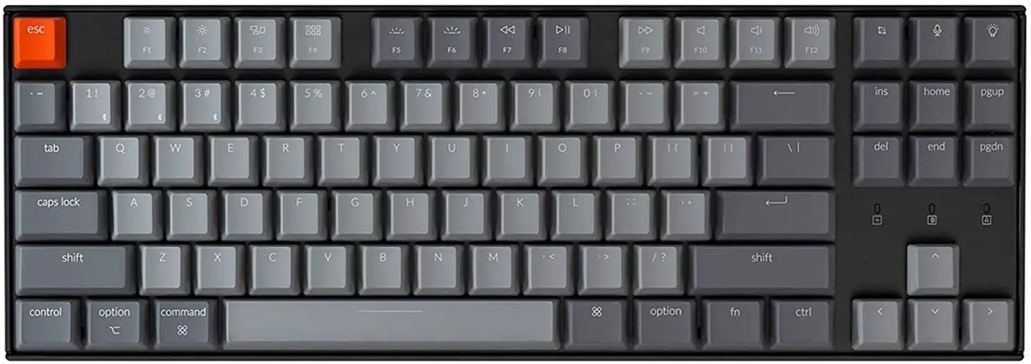 Keychron K8 Tenkeyless Wireless Mechanical Keyboard for Mac, White Backlight, Bluetooth, Multitasking, Type-C Wired Gaming
Keychron K8 Tenkeyless Wireless Mechanical Keyboard for Mac, White Backlight, Bluetooth, Multitasking, Type-C Wired Gaming