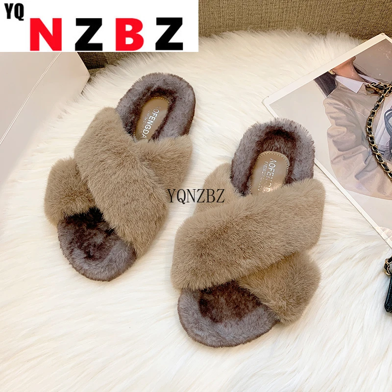 2022 Autumn and Winter Cross Hairy Slippers Women Flat Bottom Home Drag Non-slip Parent-child Plush Cotton Slippers Open Toe2/8
2022 Autumn and Winter Cross Hairy Slippers Women Flat Bottom Home Drag Non-slip Parent-child Plush Cotton Slippers Open Toe2/8
