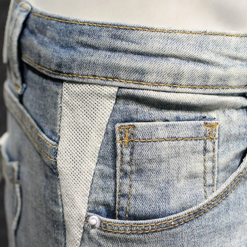 Light Blue Washed Jeans Men Spring Summer New High Street Slim Pencil Pants Preppy Style Casual Biker Denim Trousers Male 28-38
Light Blue Washed Jeans Men Spring Summer New High Street Slim Pencil Pants Preppy Style Casual Biker Denim Trousers Male 28-38