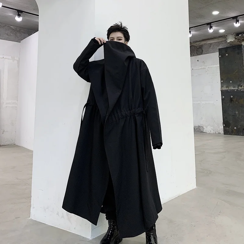 Men Big Collar Trench Coat Outerwear Japan Streetwear Dark Black Hip Hop Gothic Male Long Cardigan Jacket Windbreaker Overcoat
Men Big Collar Trench Coat Outerwear Japan Streetwear Dark Black Hip Hop Gothic Male Long Cardigan Jacket Windbreaker Overcoat