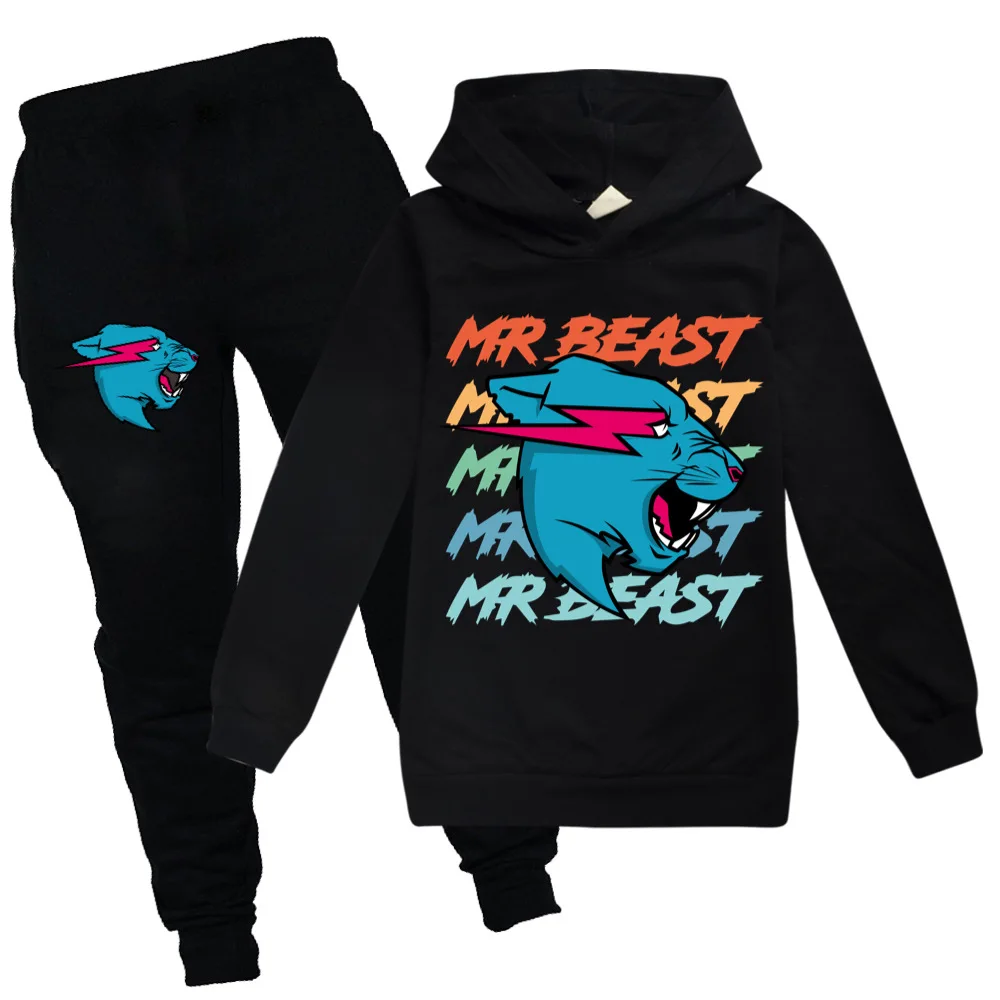 Kids Anime Mr Beast Lightning Cat Cotton Sweatshirt Casual Tops Tee Boys Girls Hoodies T-shirt+Pants 2pcs/set Children Clothes
Kids Anime Mr Beast Lightning Cat Cotton Sweatshirt Casual Tops Tee Boys Girls Hoodies T-shirt+Pants 2pcs/set Children Clothes
