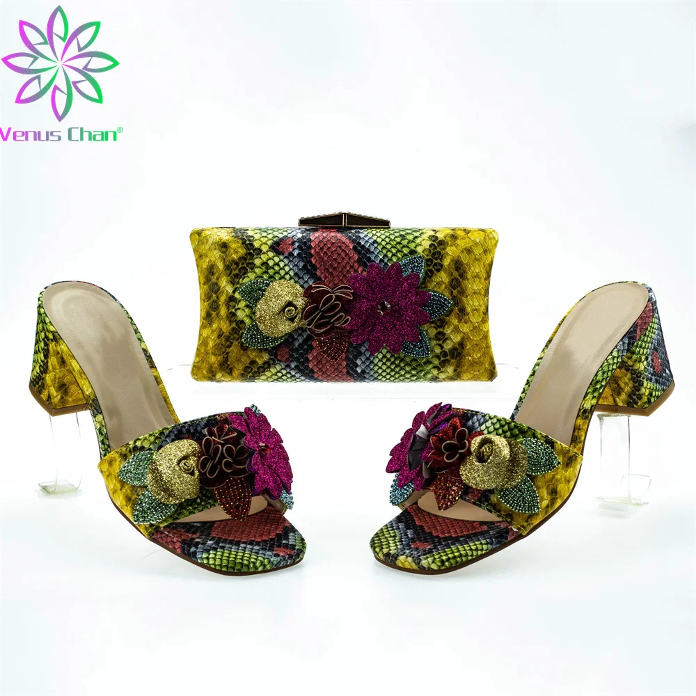 Latest African Style Lady's Slippers Women's Shoes Decorated with Rhinestones Med Heels Shoes for Women Ladies Shoes for Party
Latest African Style Lady's Slippers Women's Shoes Decorated with Rhinestones Med Heels Shoes for Women Ladies Shoes for Party