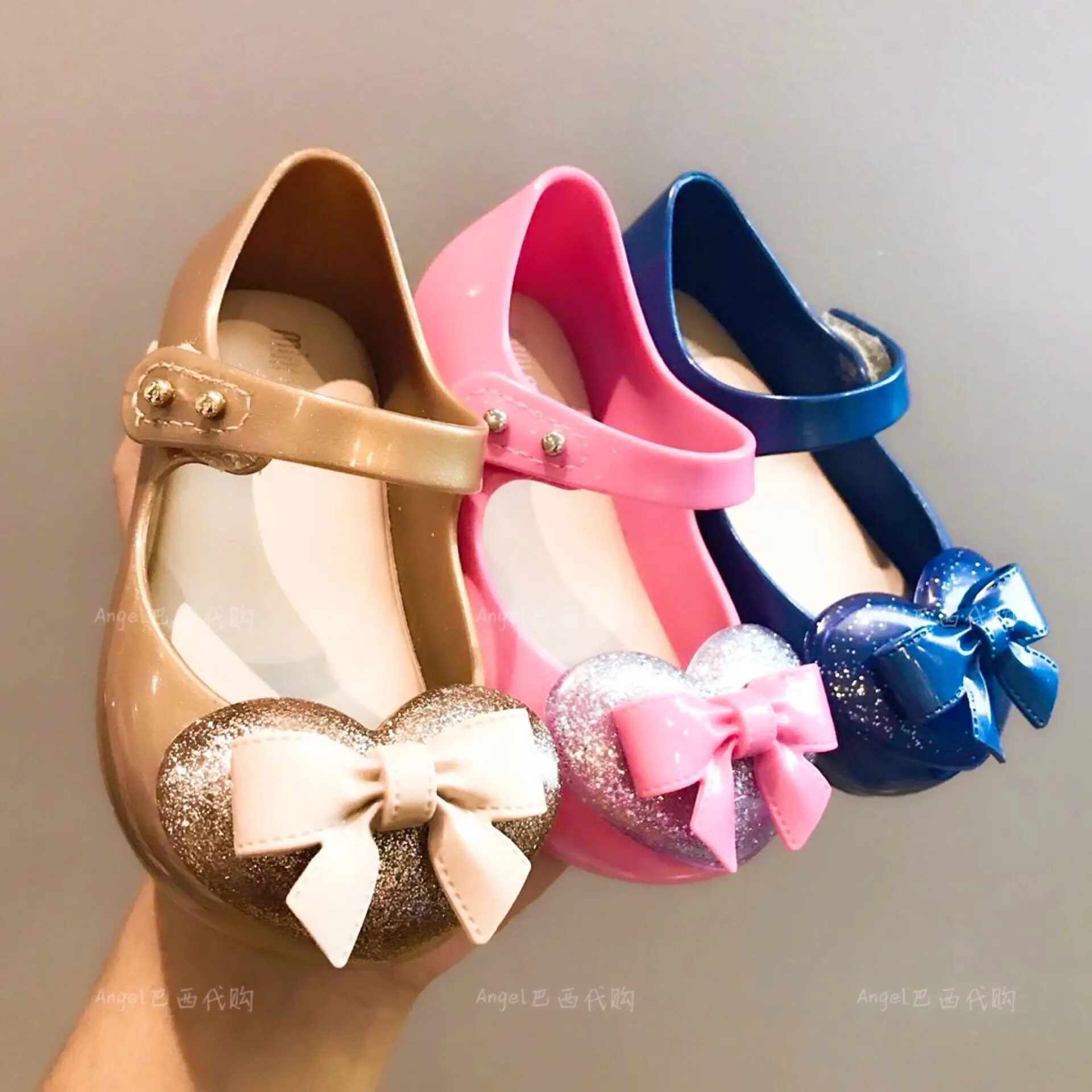Mini Melissa Ultragirl IX 2020 New Summer Heart Girl Jelly Shoes Girls Non-slip Sandals Kids Beach Sandal Toddl SH19114 | Мать и ребенок
