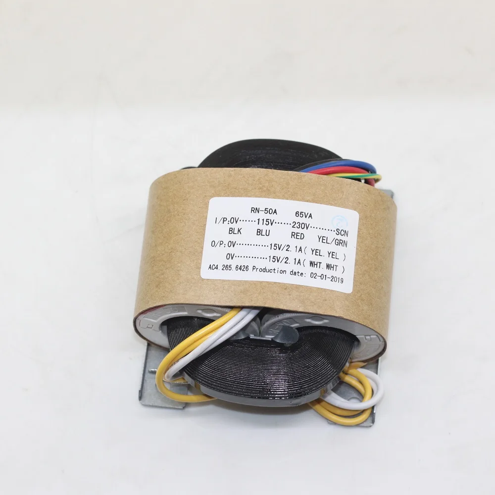 

65W R Type Power Amplifier Transformer 0-115V-230V Audio Copper Wire R Core Transformer 0-15V 2.1A Dual 12V 15V 18V