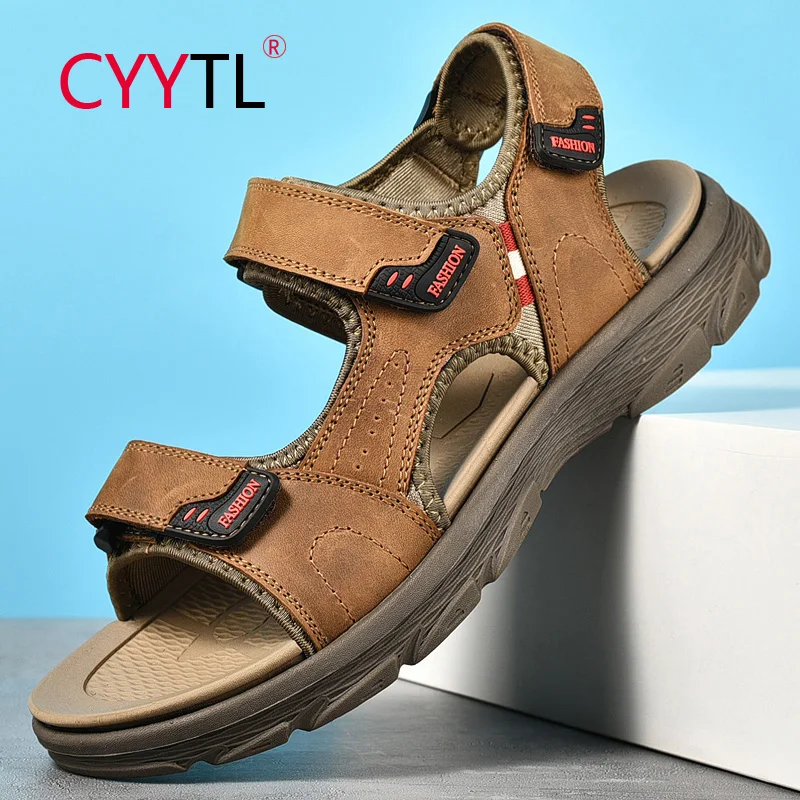 CYYTL Summer Men's Open Toe Sandals Hiking Walking Outdoor Beach Sport Shoes Strap Adjustable Flats Leather Chanclas Hombre
CYYTL Summer Men's Open Toe Sandals Hiking Walking Outdoor Beach Sport Shoes Strap Adjustable Flats Leather Chanclas Hombre