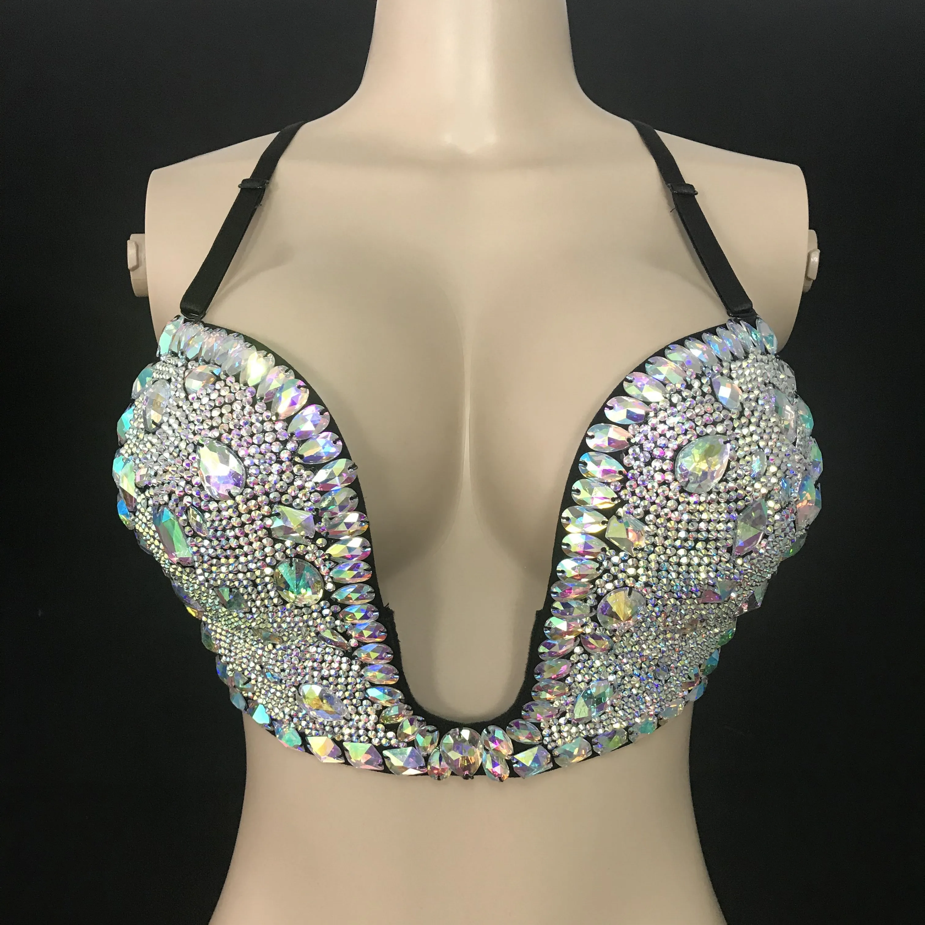 Sparkly Multi-color Rhinestone Bra Women Dancer Singer Show Sexy Bra Evening Club Prom Outfit Diamond Ornament
Sparkly Multi-color Rhinestone Bra Women Dancer Singer Show Sexy Bra Evening Club Prom Outfit Diamond Ornament