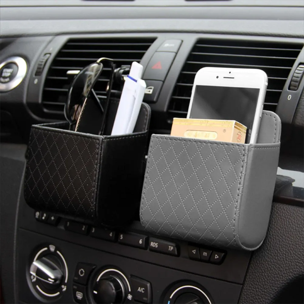 Universal Car Organizer Box Air Dashboard Hanging Leather Car Phone Holder In Automobile Stowing Tidying
Universal Car Organizer Box Air Dashboard Hanging Leather Car Phone Holder In Automobile Stowing Tidying