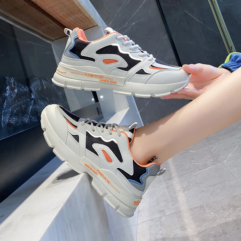 Platform Sneakers for Women Chunky Shoes Brand Fashion Lacing Walking Trainers Mesh Casual Shoes Woman Vulcanized Shoes 2020 New
Platform Sneakers for Women Chunky Shoes Brand Fashion Lacing Walking Trainers Mesh Casual Shoes Woman Vulcanized Shoes 2020 New