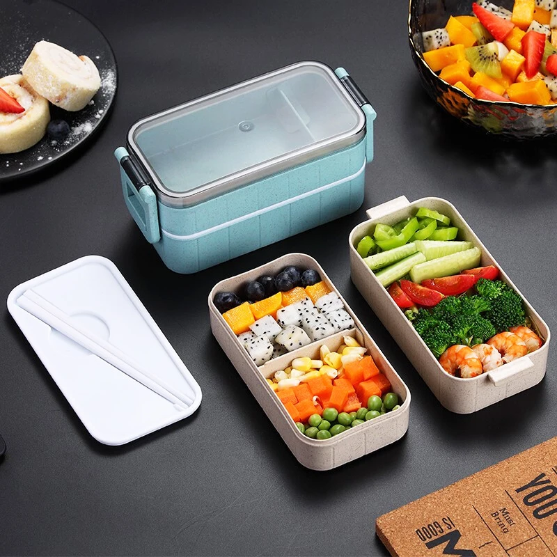 Ланч бокс из пшеничной соломы Bento коробки для микроволновой посуды контейнер