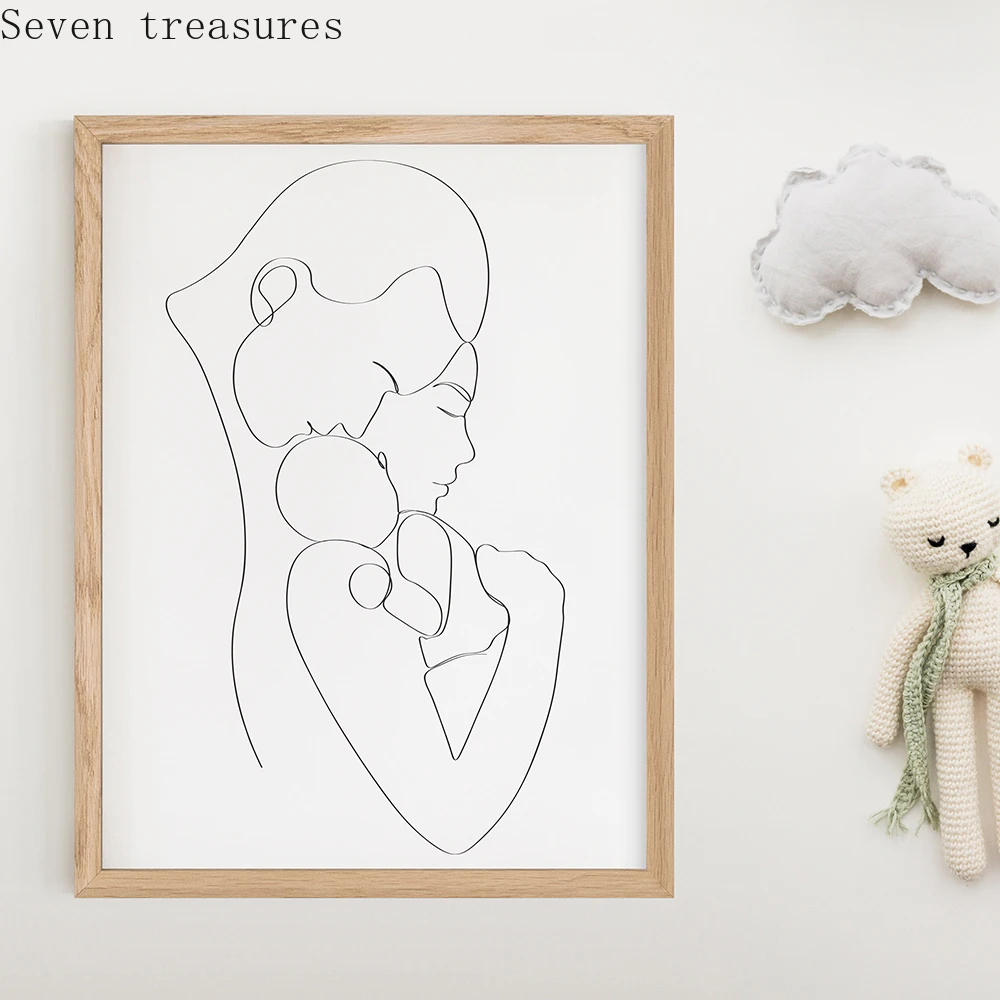 Family Portrait Mom Dad Baby Art Line Drawing Posters Abstract Minimalist Wall CanvasDecorative Pictures Print Painting Nursery
Family Portrait Mom Dad Baby Art Line Drawing Posters Abstract Minimalist Wall CanvasDecorative Pictures Print Painting Nursery