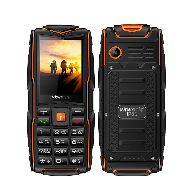 VKworld Новый Stone V3 мобильный телефон водонепроницаемый IP68 2 4 дюймов FM радио 3 SIM карты