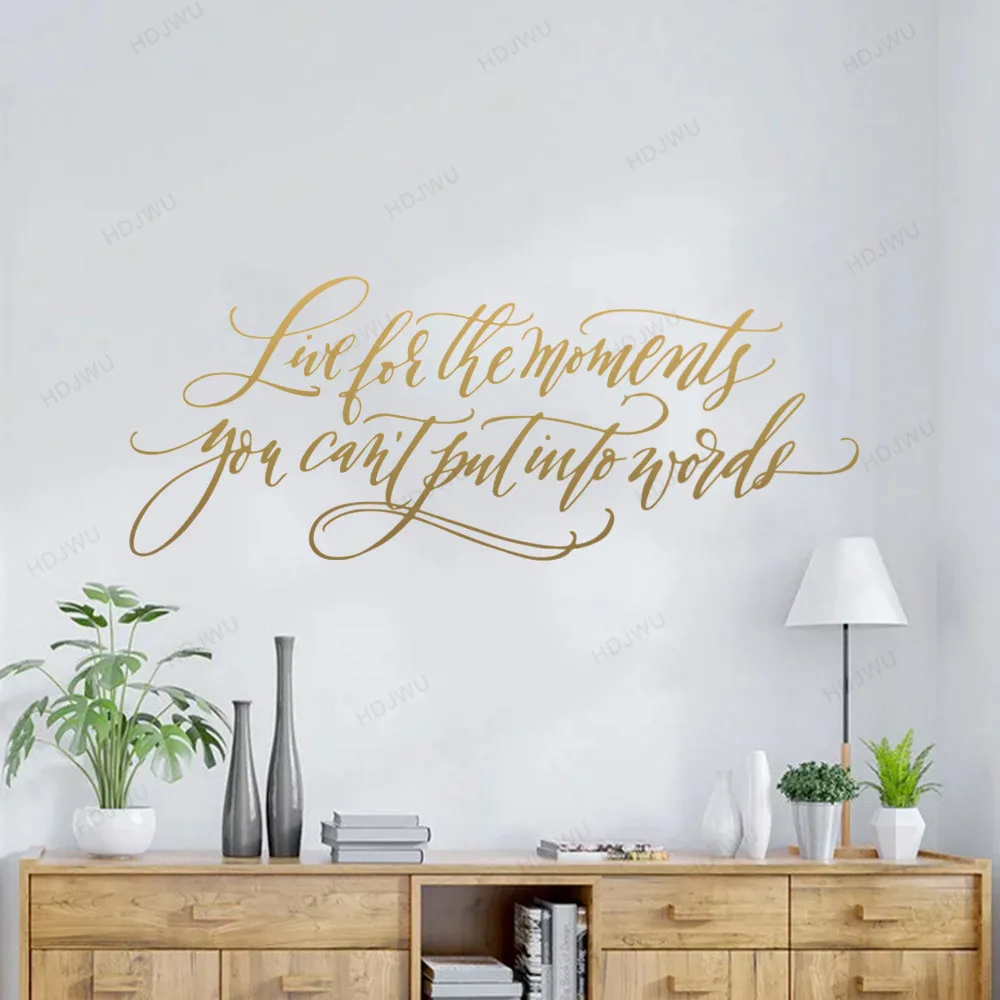 

Motivation Quotes Live for the moments Removable Pvc Wall Stickers vinyl Stickers Decals For Bedorom Wall Stickers Office WU145