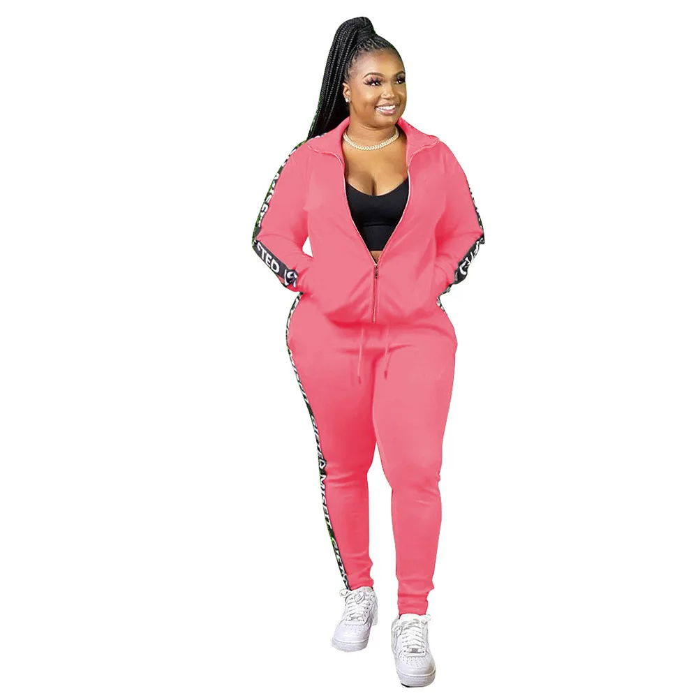 Letter Print Sporty Workout Activewear Casual Matching Sets Women 2021 Long Sleeve Pockets Jackets & Jogger Sweatpant Loungewear 
Letter Print Sporty Workout Activewear Casual Matching Sets Women 2021 Long Sleeve Pockets Jackets & Jogger Sweatpant Loungewear