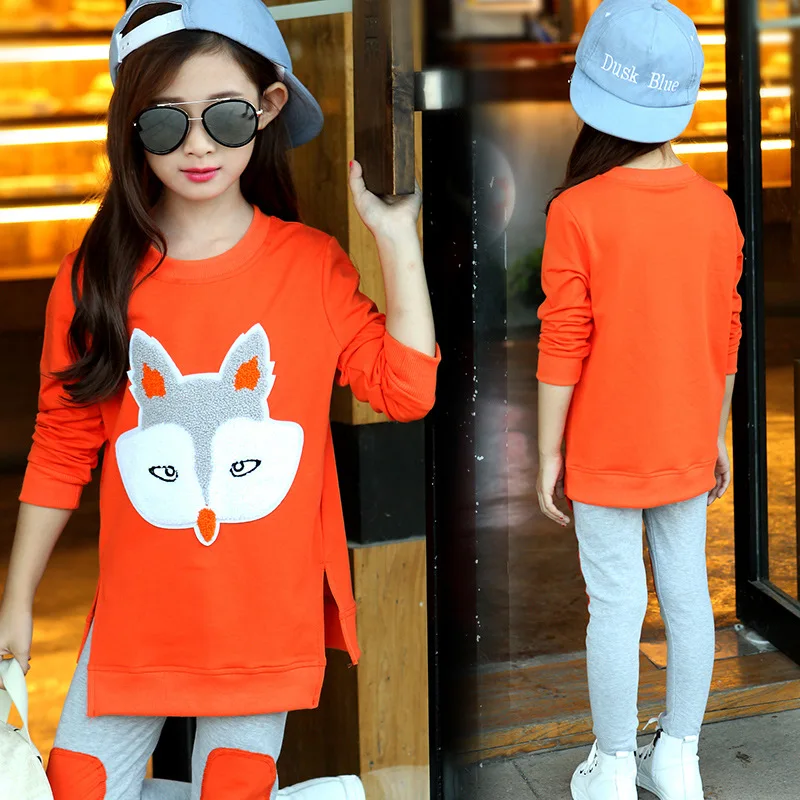 Girls Clothing Sets Autumn Long Sleeve T-shirt+Pants Tracksuit Cotton Clothes Suit Children's Sports Suits Kids Set 4-12 Years
Girls Clothing Sets Autumn Long Sleeve T-shirt+Pants Tracksuit Cotton Clothes Suit Children's Sports Suits Kids Set 4-12 Years
