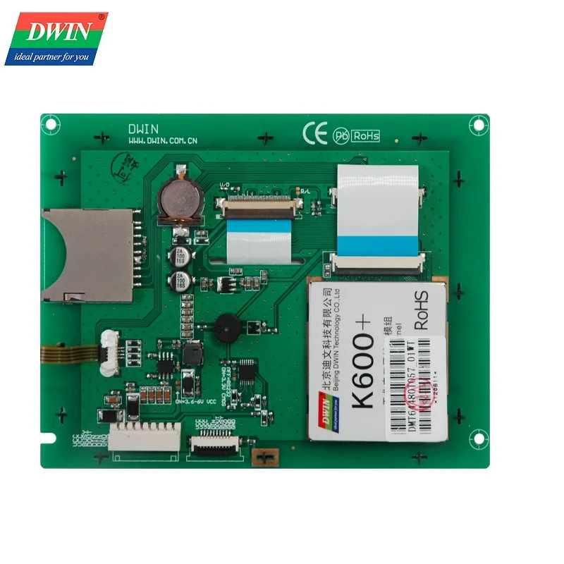 DWIN TFT LCD 5.7 Inch Industrial Grade UART LCM, 640*480 Resolution, 4:3 Ratio, Resistive Touch, RTC, DMT64480T057
DWIN TFT LCD 5.7 Inch Industrial Grade UART LCM, 640*480 Resolution, 4:3 Ratio, Resistive Touch, RTC, DMT64480T057