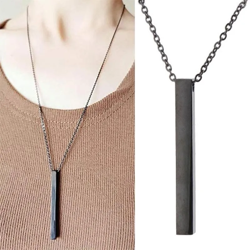 Three-dimensional Long Necklace Engraving Personalized Square Bar Steel Pendant For Women/men Birthday Gift Party
Three-dimensional Long Necklace Engraving Personalized Square Bar Steel Pendant For Women/men Birthday Gift Party
