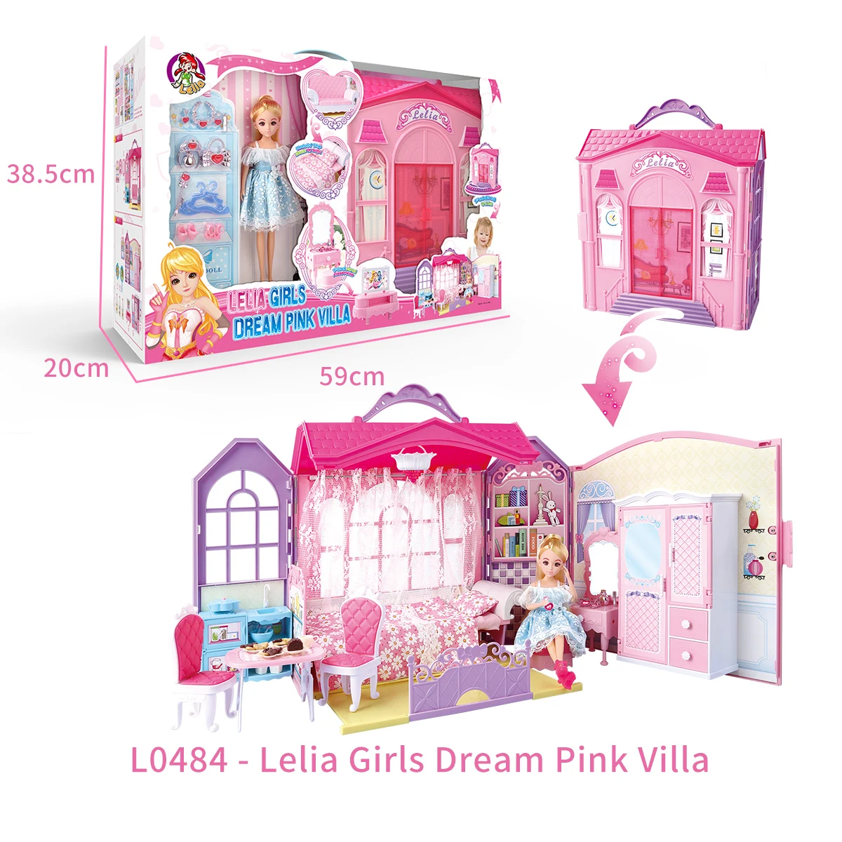 Lelia Girls Dream Pink Villa 
Lelia Girls Dream Pink Villa