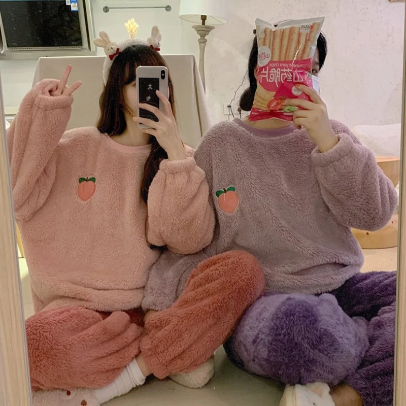 Winter 2021 Plush Pajamas Thickened Home Clothes Set Women Can Wear Clothes Outside the Door Autumn Rac
Winter 2021 Plush Pajamas Thickened Home Clothes Set Women Can Wear Clothes Outside the Door Autumn Rac