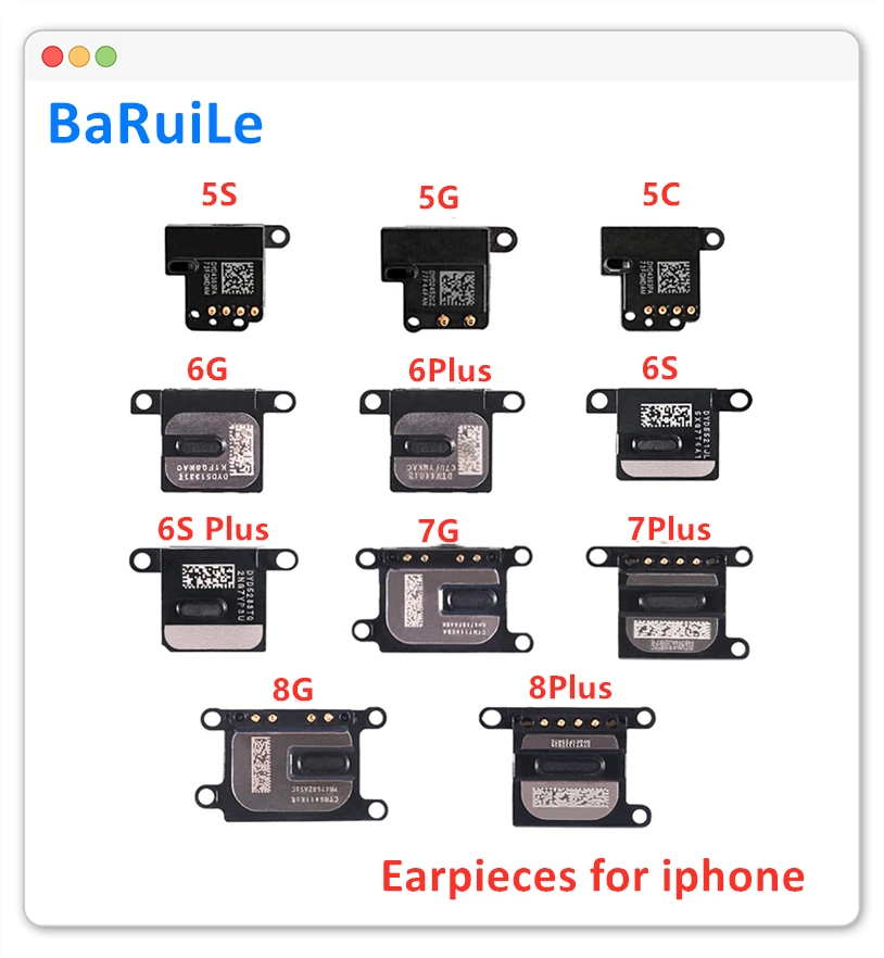 BaRuiLe 10 шт. гибкий Динамик для наушников iPhone 5 5S 6 6s 7 8 Plus звуковой приемник