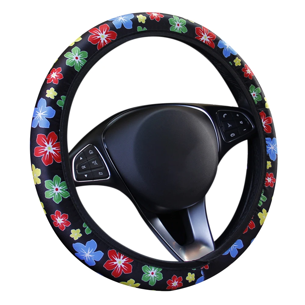 Universal 37-38cm Car Steering Wheel Cover Non-slip Colorful Flower Printing General for Girls Women Car Accessories Interior
Universal 37-38cm Car Steering Wheel Cover Non-slip Colorful Flower Printing General for Girls Women Car Accessories Interior