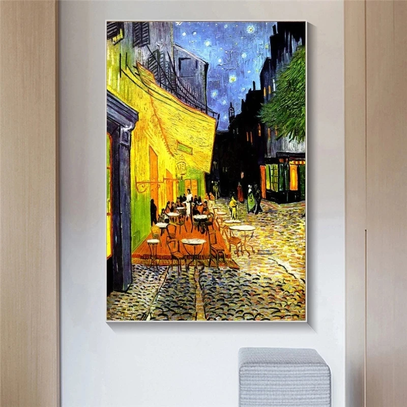 Famous Cafe Terrace At Night Oil Painting By Van Gogh Reproductions on Canvas Posters and Prints Picture for Living Room Decor
Famous Cafe Terrace At Night Oil Painting By Van Gogh Reproductions on Canvas Posters and Prints Picture for Living Room Decor