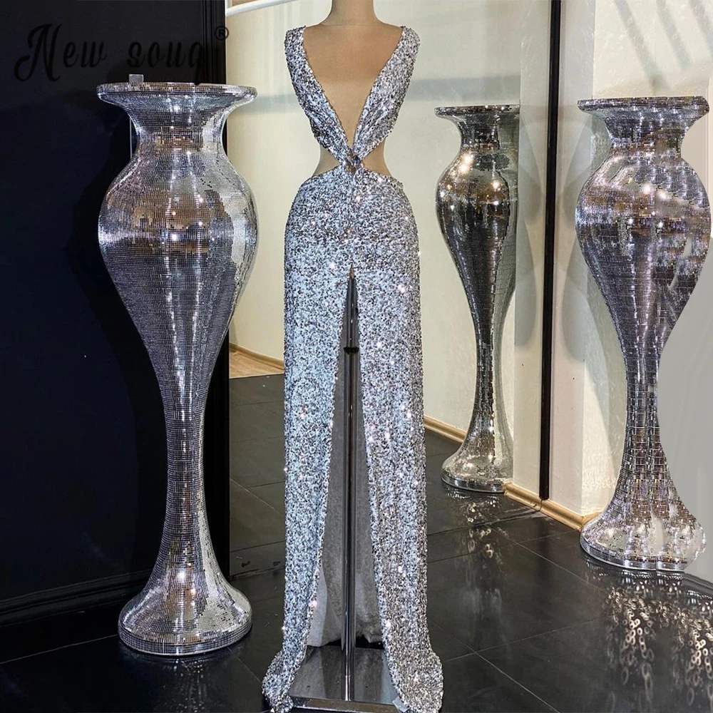 Sliver Full Sequins Evening Dress 2021 Sexy Deep V Neck Formal Prom Dresses Illusion Longue Robes For Party Vestidos De Fiesta
Sliver Full Sequins Evening Dress 2021 Sexy Deep V Neck Formal Prom Dresses Illusion Longue Robes For Party Vestidos De Fiesta