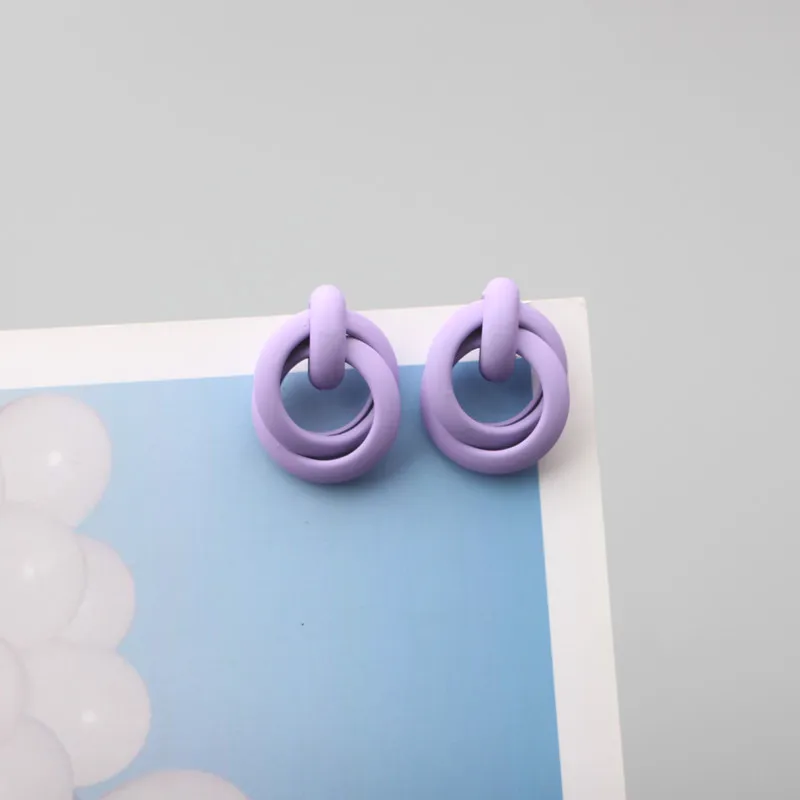Macaron Sweet Stud Earrings Simple Chic Design Pink Purple Blue Green Earrings Popular Fashion Cute Ear Jewelry for Women
Macaron Sweet Stud Earrings Simple Chic Design Pink Purple Blue Green Earrings Popular Fashion Cute Ear Jewelry for Women