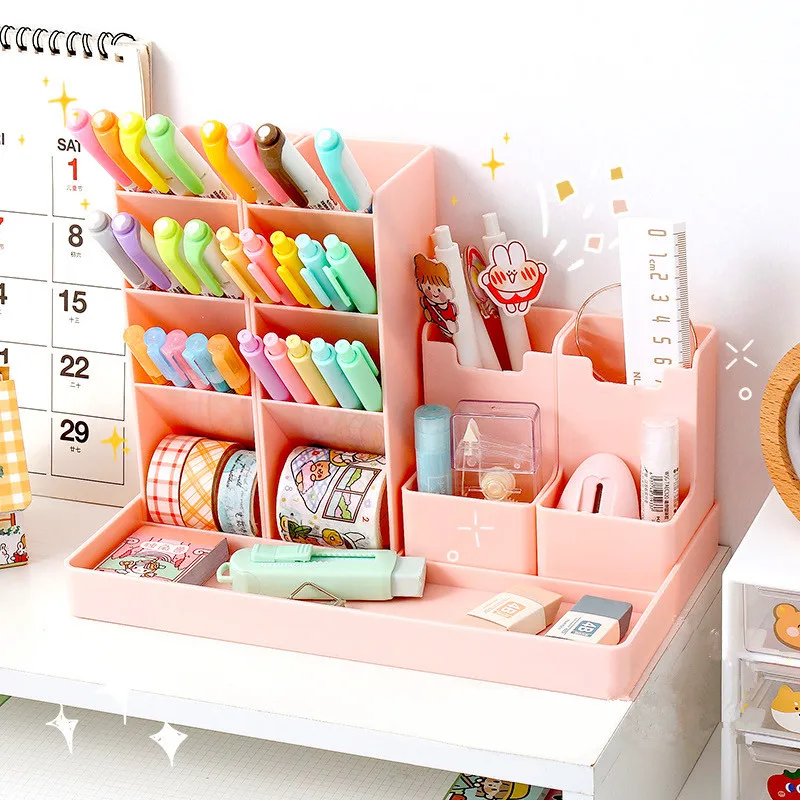 5Pcs/Set Multifunctional 4 Grid Pen Holder Desktop Organizer Large Capacity Makeup Plastic Storage Box Pencil Stand Free Sticker
5Pcs/Set Multifunctional 4 Grid Pen Holder Desktop Organizer Large Capacity Makeup Plastic Storage Box Pencil Stand Free Sticker