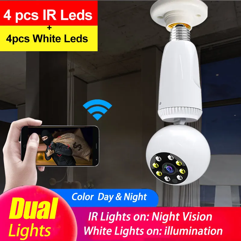 Bulb Camera 360 Degree HD Night Vision Wireless WiFi Mobile Phone Remote Control 1080p CCTV Home Safety Camera
Bulb Camera 360 Degree HD Night Vision Wireless WiFi Mobile Phone Remote Control 1080p CCTV Home Safety Camera
