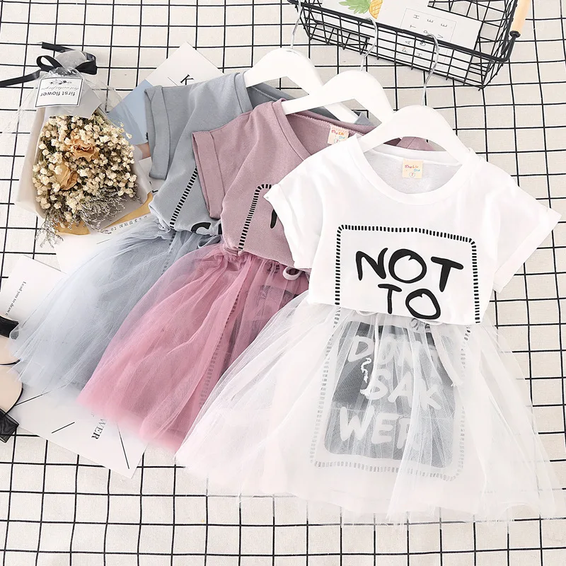 Girls Princess Dress New Summer Korean Clothes 3-7 Years Letters Lace Dresses Baby Girl Casual Clothing Fashion Costumes
Girls Princess Dress New Summer Korean Clothes 3-7 Years Letters Lace Dresses Baby Girl Casual Clothing Fashion Costumes