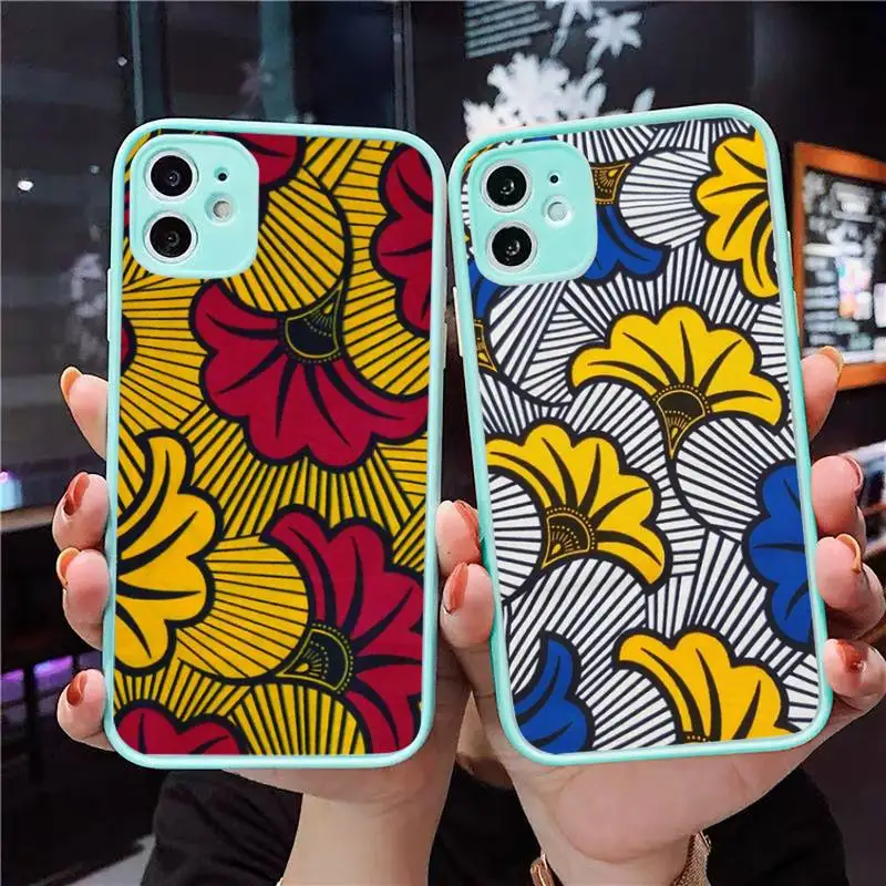 African style fabric print Phone Case For iPhone 12 11 Mini Pro XR XS Max 7 8 Plus X Matte transparent blue Back Cover
African style fabric print Phone Case For iPhone 12 11 Mini Pro XR XS Max 7 8 Plus X Matte transparent blue Back Cover