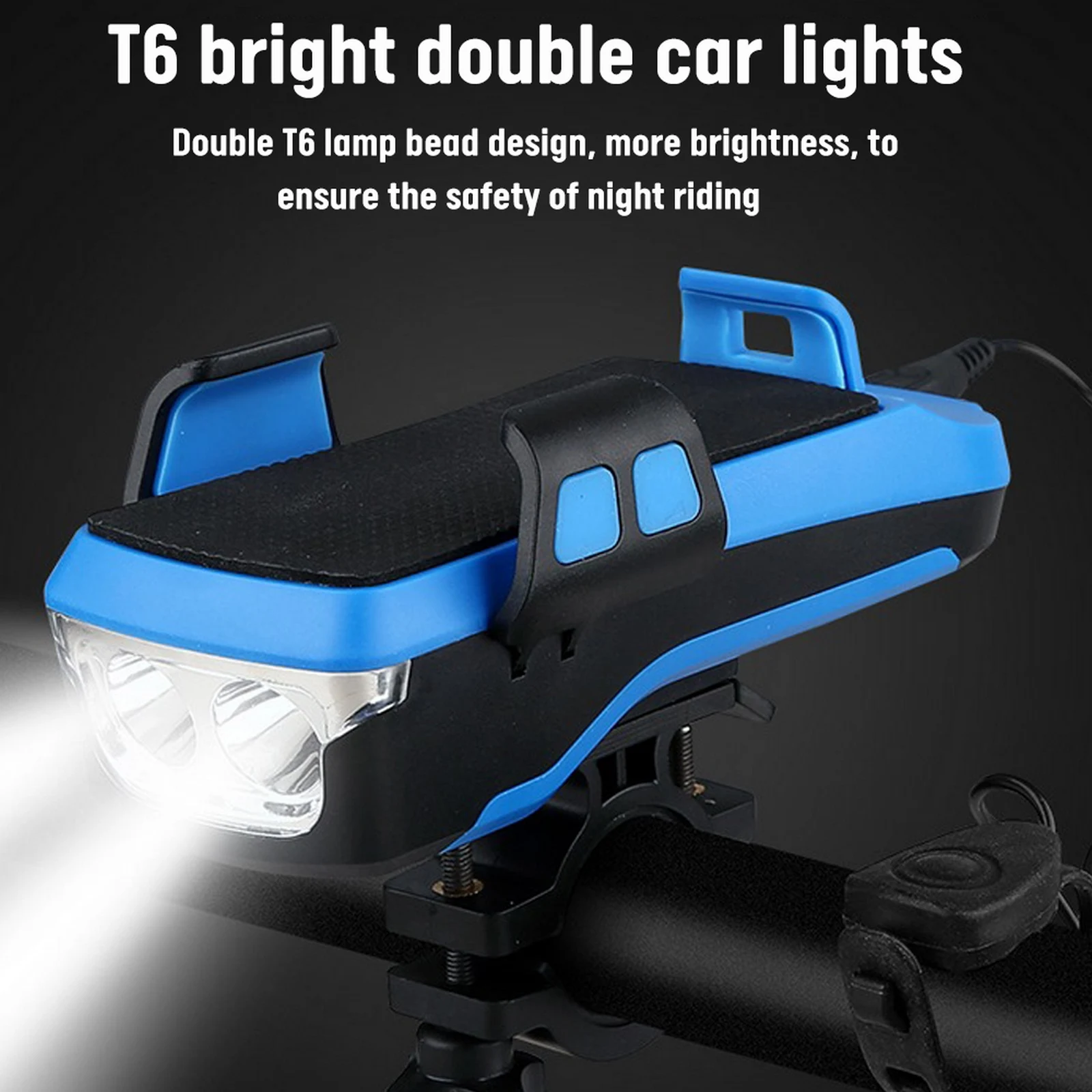 Bicycle Light USB Rechargeable Bicycle Front Light LED Electric Horn Light Mobile Power Mobile Phone Holder Bicycle Headlight
Bicycle Light USB Rechargeable Bicycle Front Light LED Electric Horn Light Mobile Power Mobile Phone Holder Bicycle Headlight