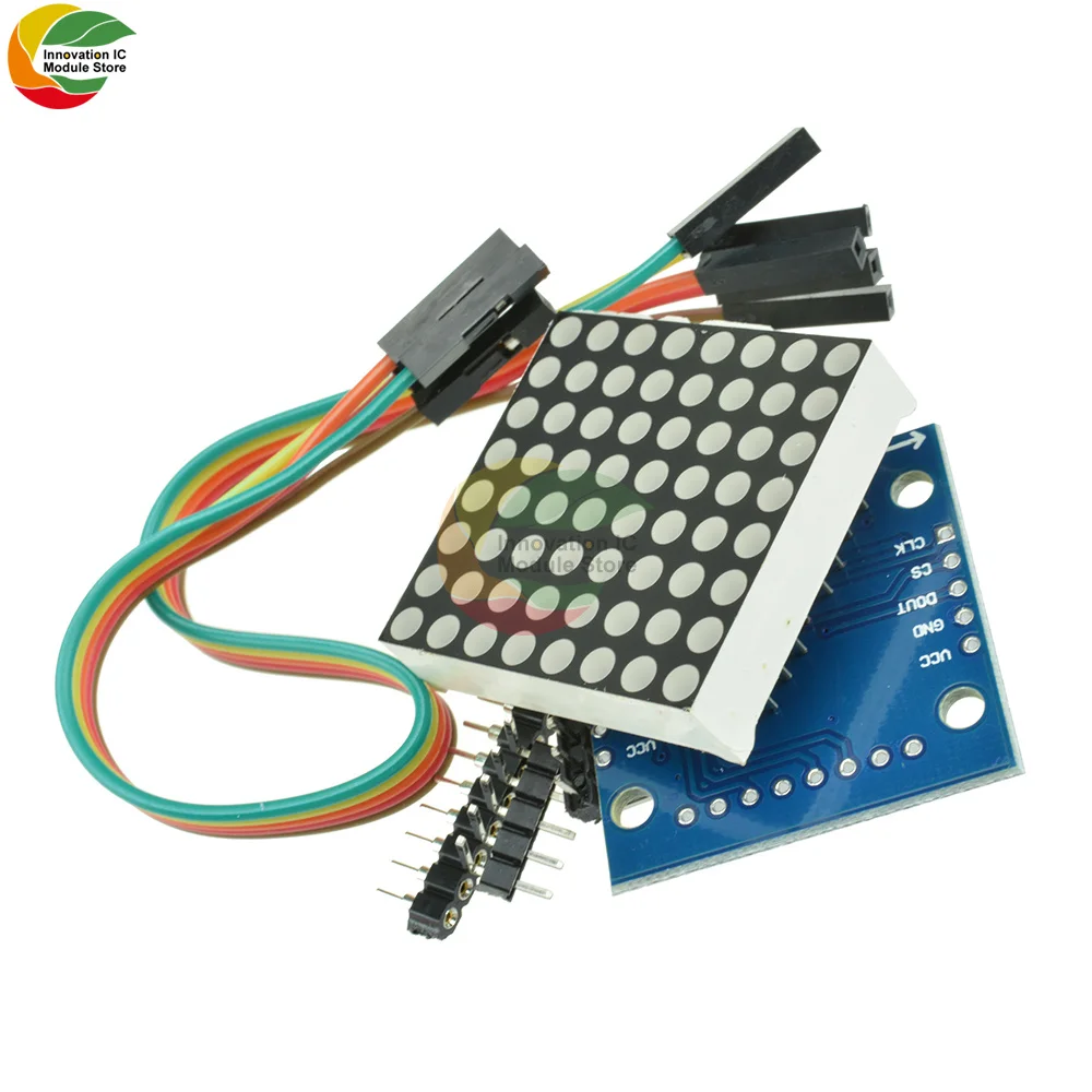 

Ziqqucu MAX7219 8x8 LED Dot Matrix Module Common Cathode MCU Control LED Display Board 5Pin Dupont Cable for Arduino DIY Kit