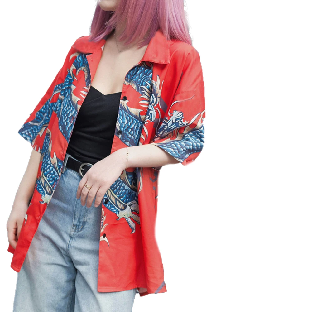S-3XL Neutral ethnic Chinese style Womens Dragon Print Shirt Summer Casual T shirt Women's Clothing Loos Tops Plus Size Tunic
S-3XL Neutral ethnic Chinese style Womens Dragon Print Shirt Summer Casual T shirt Women's Clothing Loos Tops Plus Size Tunic