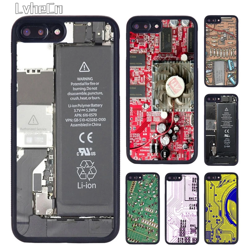LvheCn крутой Забавный чехол для телефона с внутренним контуром iPhone 5 6 S 7 8 Plus 11 12 Pro X XR