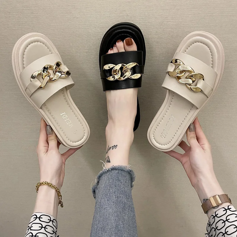 Slippers Casual Female Shoes Slides Lady Med Platform Luxury 2021 Soft Flat Girl Summer Fashion PU Shoes For Girls Slippers Soft
Slippers Casual Female Shoes Slides Lady Med Platform Luxury 2021 Soft Flat Girl Summer Fashion PU Shoes For Girls Slippers Soft