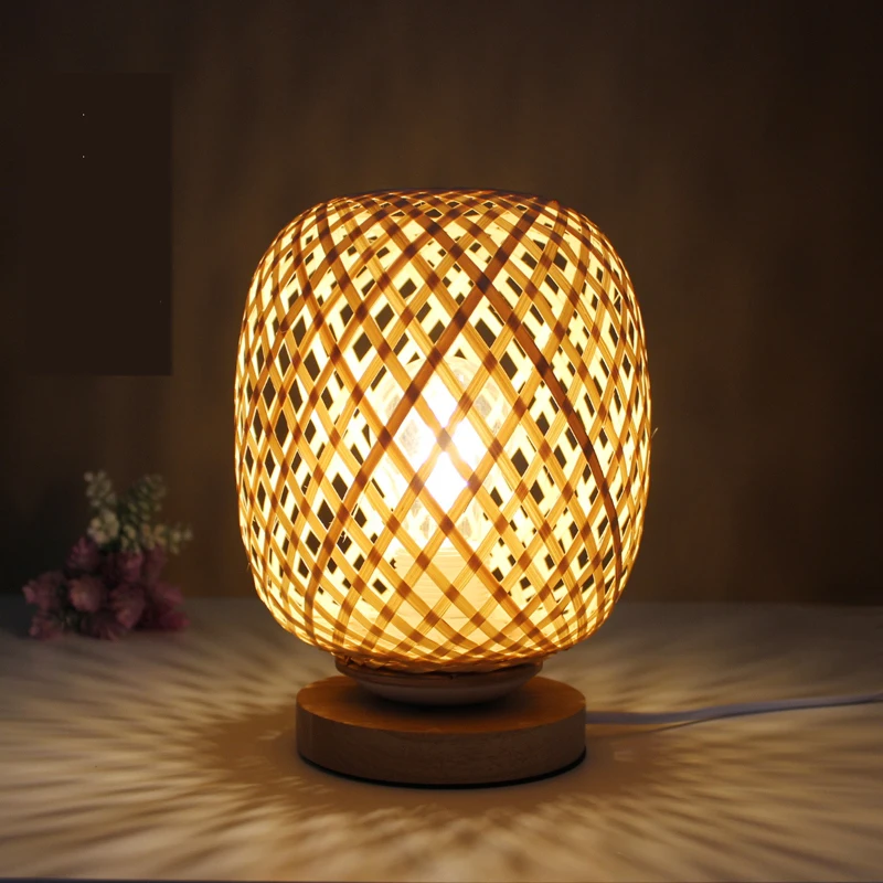 Simple Modern Bamboo Woven Table Lamp Eco-friendly Wooden Bedside Light Night For Bedroom Feeding Indoor Art Decoration Lighting
Simple Modern Bamboo Woven Table Lamp Eco-friendly Wooden Bedside Light Night For Bedroom Feeding Indoor Art Decoration Lighting