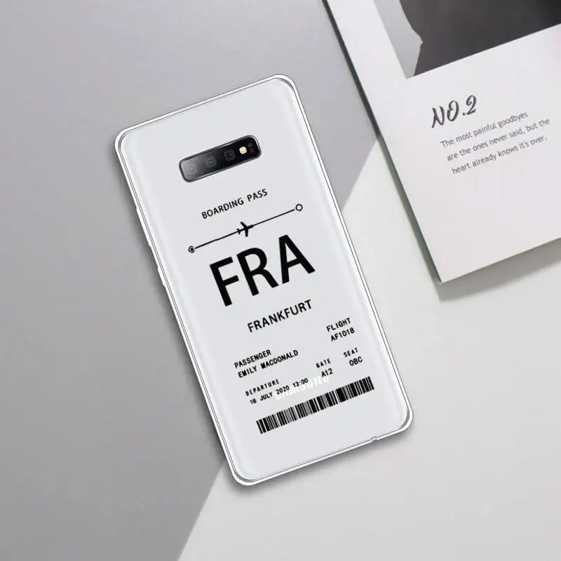 Personalised Plane Ticket Coque Phone Case Transparent For Samsung Galaxy A 71 21s S note 8 9 10 plus 20 ultra 
Personalised Plane Ticket Coque Phone Case Transparent For Samsung Galaxy A 71 21s S note 8 9 10 plus 20 ultra