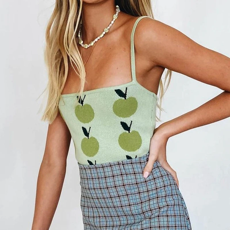 Sweet Cherry Knit Women's tube Crop Top Camis 2021 Summer Green Camisole Sleeveless Y2K Off Shoulder Top Vest Clothing Yuqung
Sweet Cherry Knit Women's tube Crop Top Camis 2021 Summer Green Camisole Sleeveless Y2K Off Shoulder Top Vest Clothing Yuqung