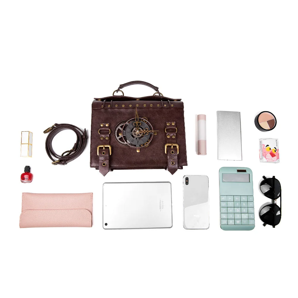 Medieval Steampunk industrial Retro style Women PU Leather Shoulder Crossbody Messenger Bag Casual Ladies Small Purse Handbags
Medieval Steampunk industrial Retro style Women PU Leather Shoulder Crossbody Messenger Bag Casual Ladies Small Purse Handbags