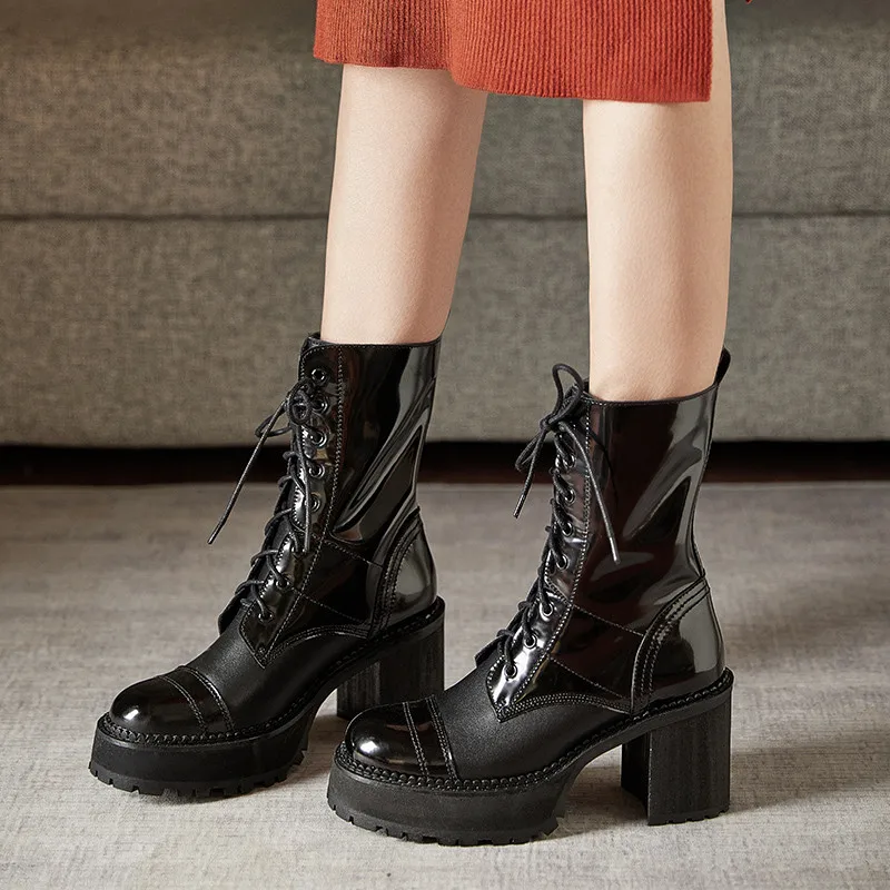 MORAZORA 2020 Genuine leather boots square heels round toe lace up ladies shoes autumn winter ankle boots for woman
MORAZORA 2020 Genuine leather boots square heels round toe lace up ladies shoes autumn winter ankle boots for woman