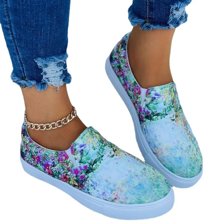2021 Print Shoes For Women Slip on Sneakers Shallow Vulcanized Shoes Breathable Flat Casual Loafers Ladies Shoes Plus Size
2021 Print Shoes For Women Slip on Sneakers Shallow Vulcanized Shoes Breathable Flat Casual Loafers Ladies Shoes Plus Size