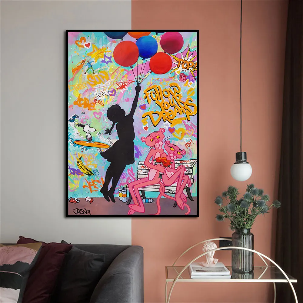Street Pop Art Graffiti Poster Follow Your Dream Canvas Painting Print Abstract Wall Art Picture For Living Room Home Decoration 
Street Pop Art Graffiti Poster Follow Your Dream Canvas Painting Print Abstract Wall Art Picture For Living Room Home Decoration