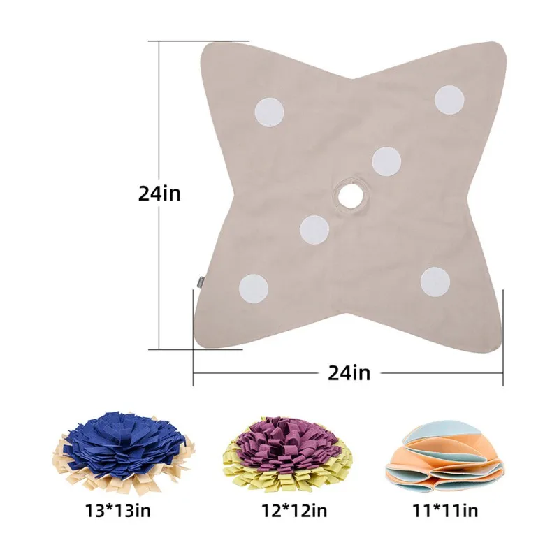 4 Sides Pet Felt Cloth Leak Food Anti Choking Bowl Mat Dogs Cats Snuffle Bowl Mat Costing Energy Slowing Feeding Mat
4 Sides Pet Felt Cloth Leak Food Anti Choking Bowl Mat Dogs Cats Snuffle Bowl Mat Costing Energy Slowing Feeding Mat